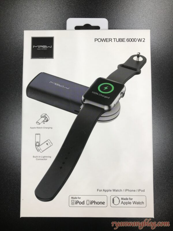 Apple Watch/iphone/ipad行動電源推薦—【MIPOW POWER TUBE 6000】